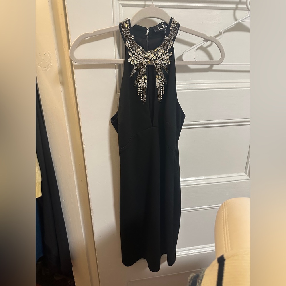 Lulus Alluring Evening Black Beaded Bodycon Dress - Picture 2 of 4